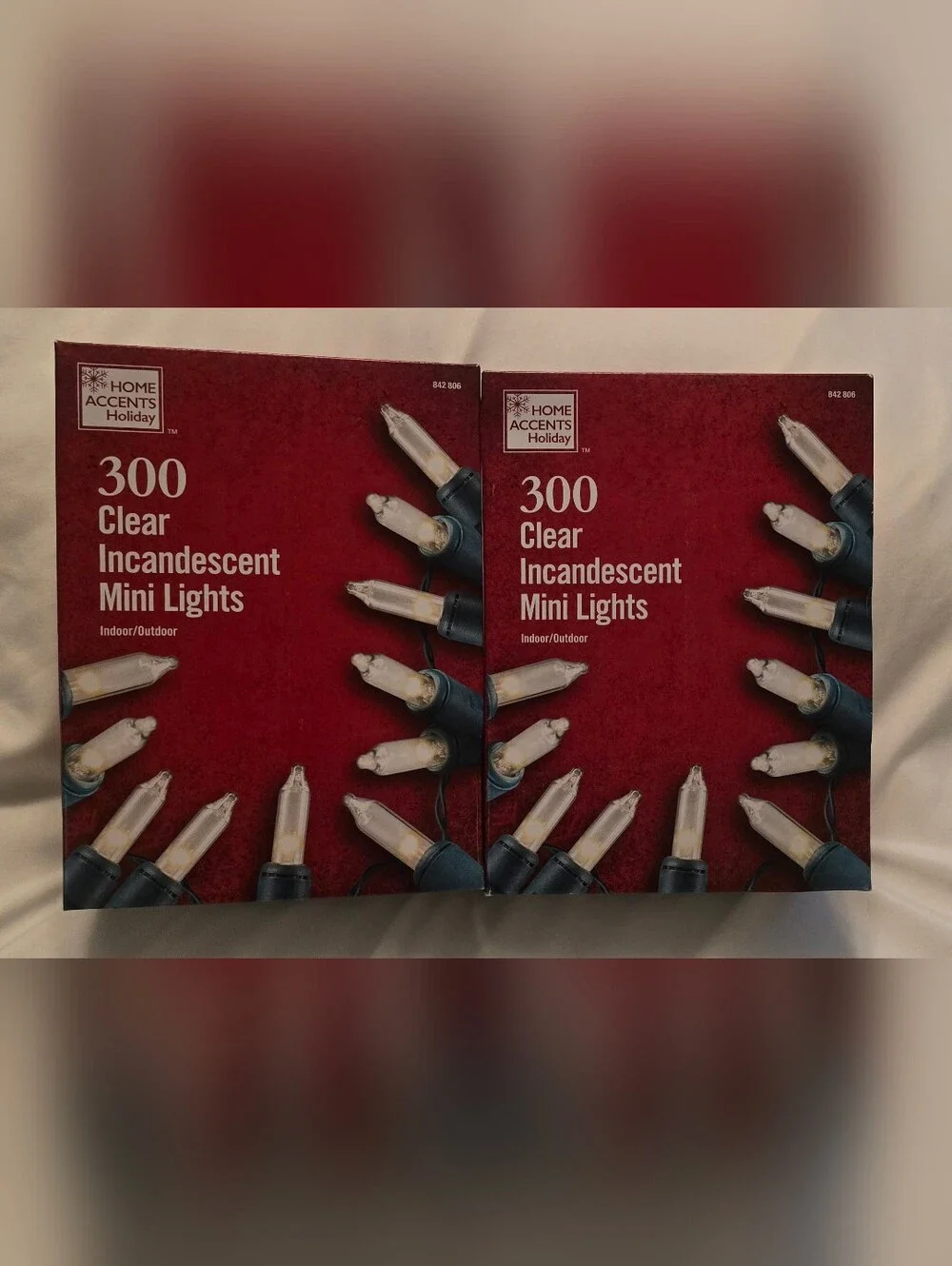 Clear Mini Lights Incandescent Indoor Outdoor Two 300 Count Boxes New